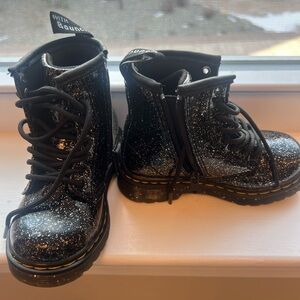 Dr. Martens Black Glitter Boots